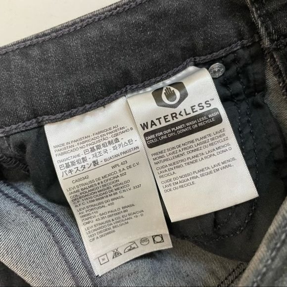 LEVIS 721 HIGH RISE HIGH WAIST SKINNY JEANS STUD ACCENT DETAIL DARK WASH 28 - Picture 4 of 6